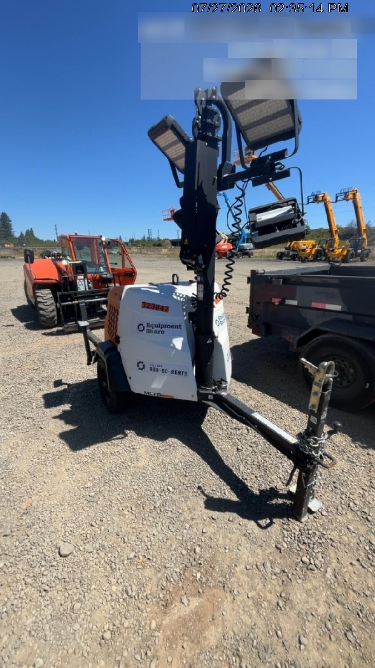 2023 Generac MLT2 Diesel, Flex Switch 120V Input, Powerzone Controller, (4) 320W LED Lights, 4kW Generator, 39.9 Gal Fuel Tank, 2" Ball, T3