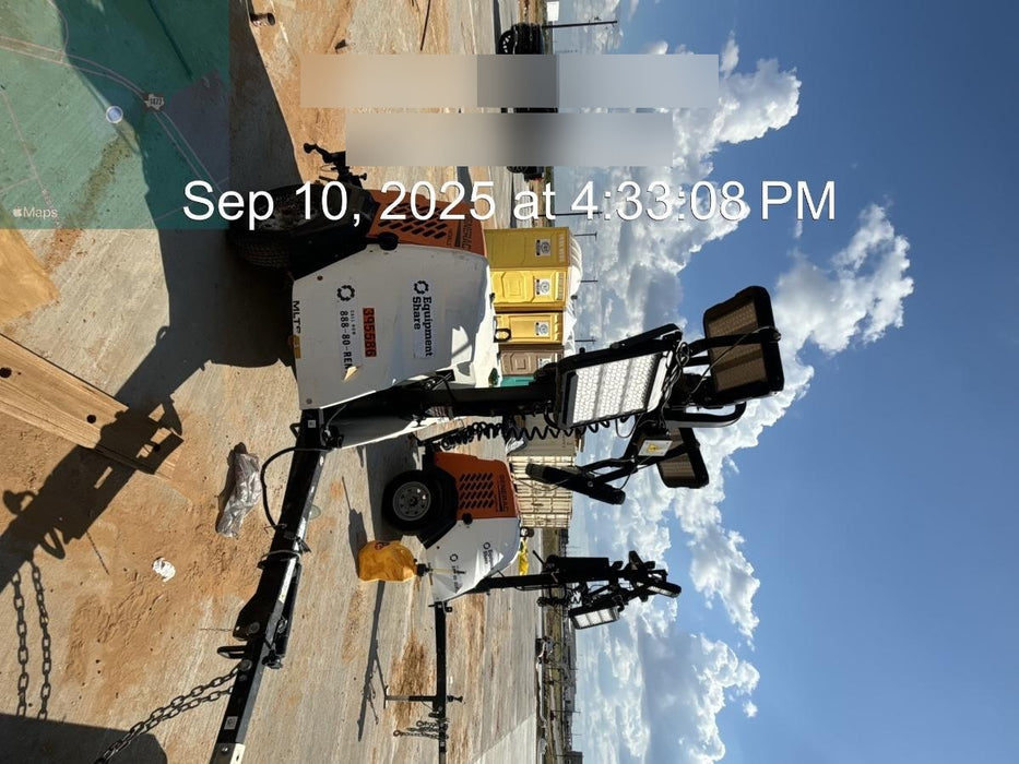 2024 Generac MLT2 Diesel, Flex Switch 120V Input, Powerzone Controller, 
(4) 320W LED Lights, 4kW Generator, 39.9 Gal Fuel Tank, 2" Ball, T3