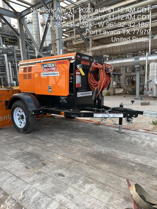 2022 Lincoln Electric LE400 Kubota V1505, Trlr, Cable Rack, Light Kit, ES Decals, T3