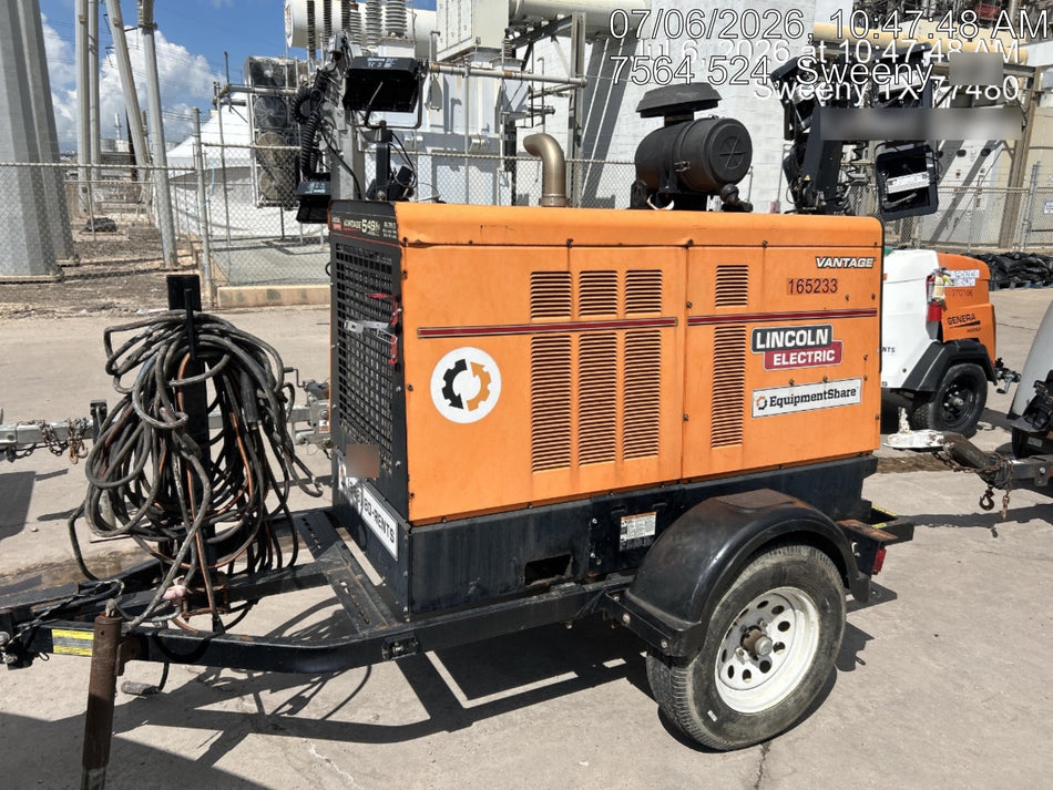 2021 Lincoln Electric Vantage 549X Ready Pak 3, ORANGE (includes trailer, cable rack, fender light kit)