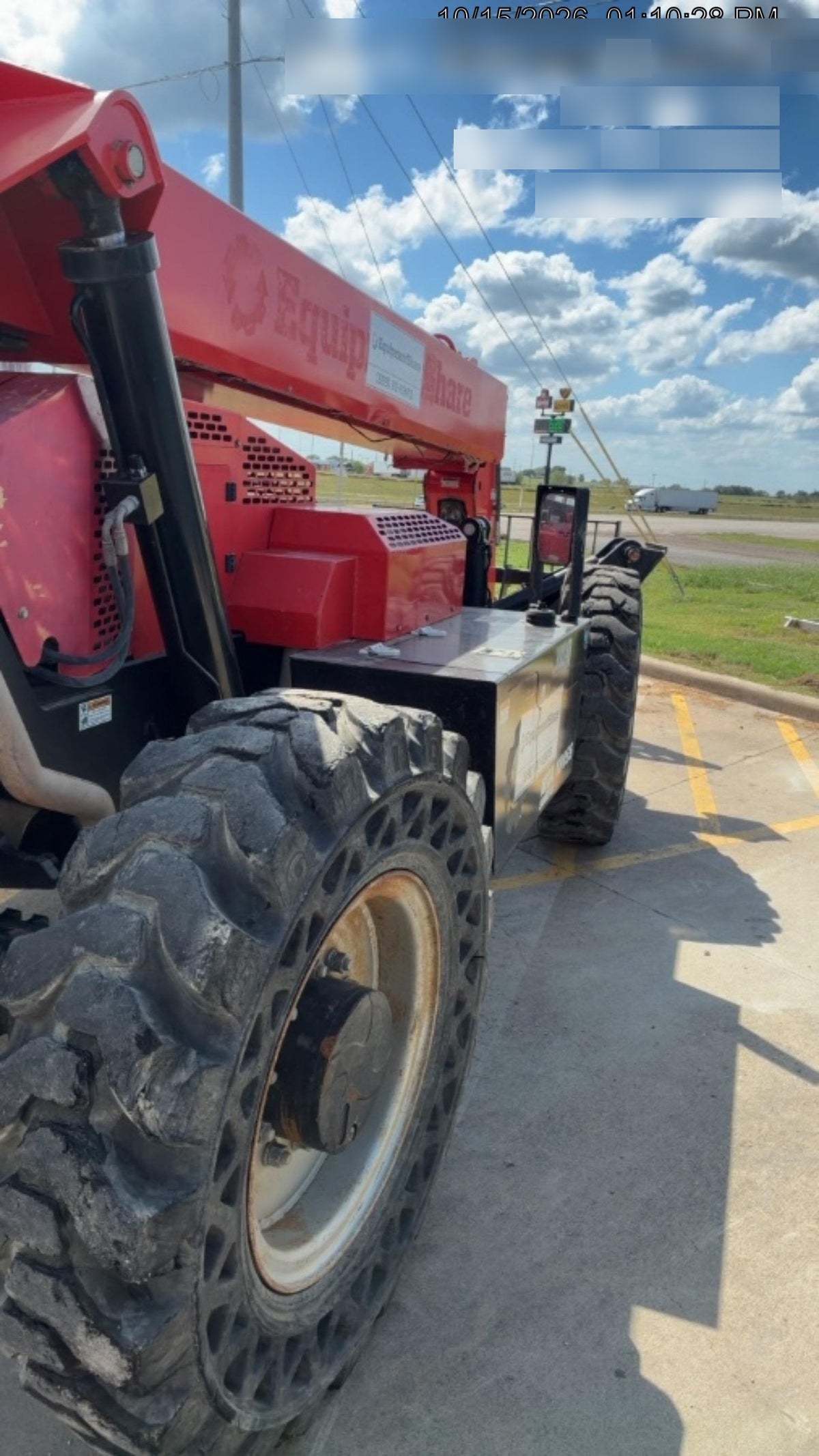 2019 Manitou MTA10055 Cab/Heat/Air, 120 HP, Solid Tires, Work Lights, Lift Hook, Auxiliary Hydraulics w/66" Carriage and 60" Forks