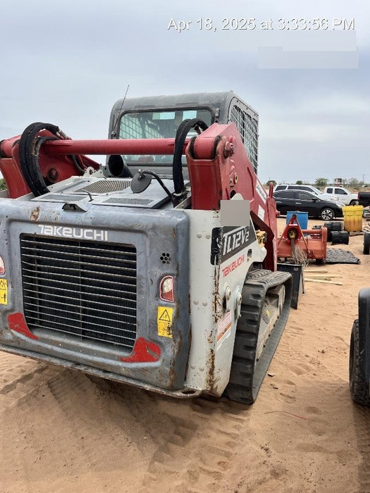 2019 Takeuchi TL12V2C ROPS/FOPS Cab, Heat/AC, Defroster, Rubber Tracks, Back-up Alarm, Front & Rear Working Lights, Auxiliary Hydraulics, Two-Speed Travel, Electronic Monitoring System, Hydraulic Universal Quick Hitch w/80" HD Smooth Dirt Bucket with Bolt-on Edge, 24.0 cu ft. Capacity