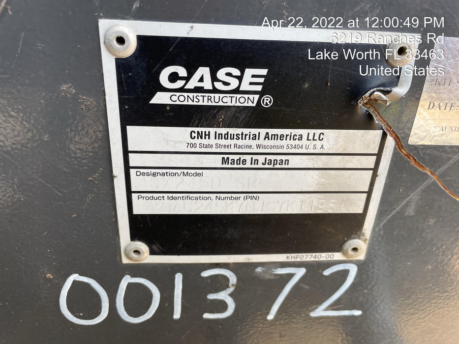 2018 CASE CX245D SR