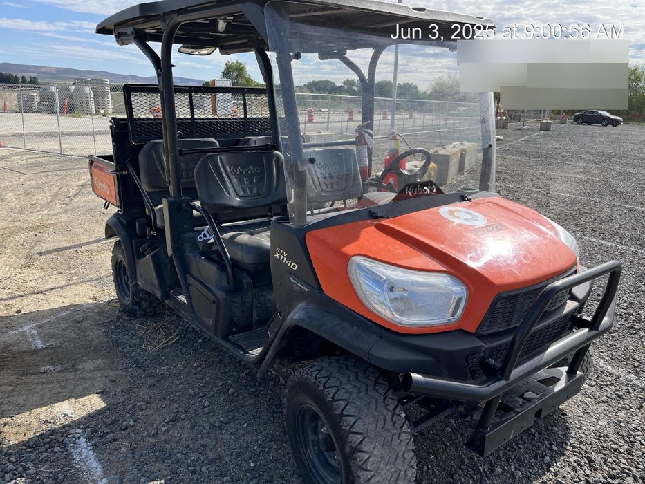 2022 Kubota RTV-X1140W-H Plastic Canopy, Windshield Acrylic Clear, LED Strobe Light, Wire Harness Kit, Back up Alarm