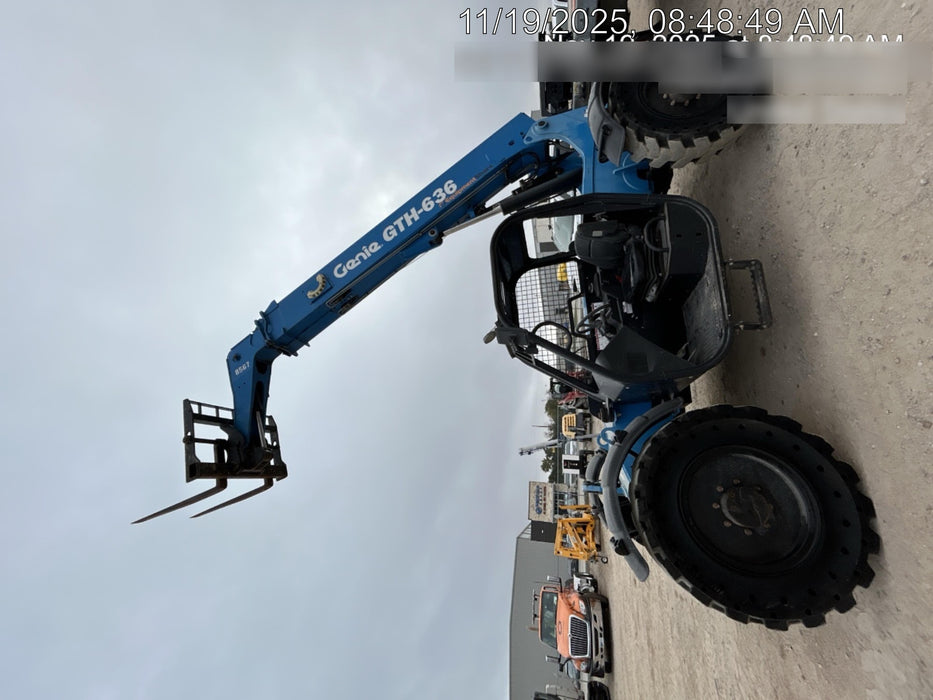 2018 Genie GTH-636 Genie GTH-636 w/Open ROPS, Solid Tires, Work Light/Beacon, 48" Carriage and Forks