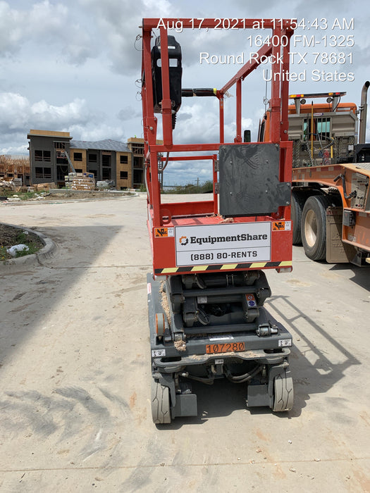 2020 Skyjack SJIII-3219 Solid NM Tires, Half height spring hinged entry gate, Dual Beacons, 800W Inverter