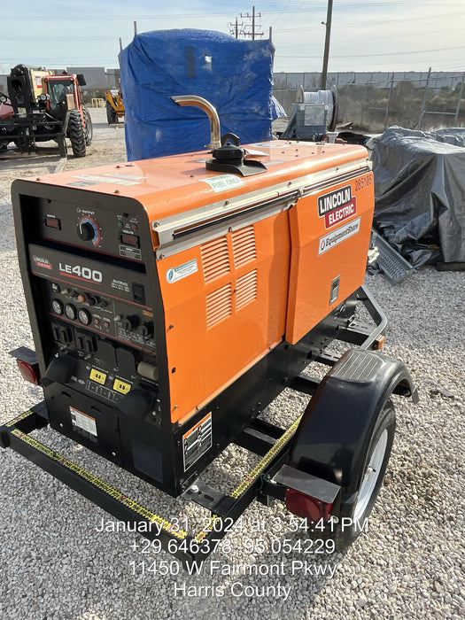 2022 Lincoln Electric LE400 Kubota V1505, Trlr, Cable Rack, Light Kit, ES Decals, T3