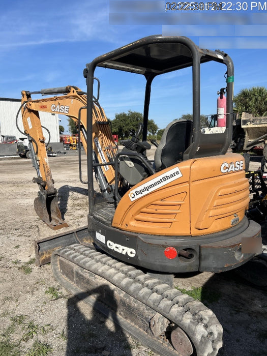 2018 Case CX37C ROPS, LONG ARM, RUBBER TRACKS, AUX HYD