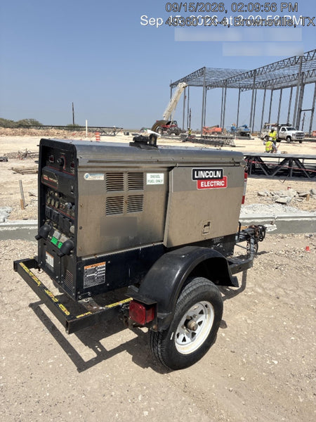 2019 Lincoln Electric Vantage 322 Ready-Pak 3, Two Wheel Trailer, Fender and Light Kit, Cable Rack