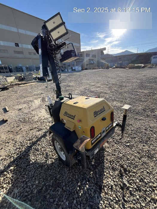 2021 Allmand NLV3GR (4) LED Light Fixture 350W, 23' Vertical Mast, 3kW Prime, Towable, Deep Sea L401, Leveling Jacks, Yanmar T4F 5.8hp