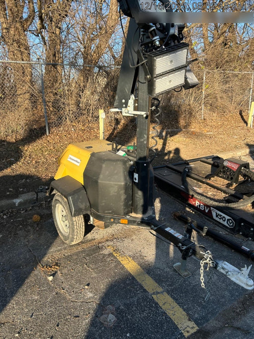 2022 Allmand NLV3GR (4) LED Light Fixture 350W, 23' Vertical Mast, 3kW Prime, Towable, Deep Sea L401, Leveling Jacks, Yanmar T4F 5.8hp