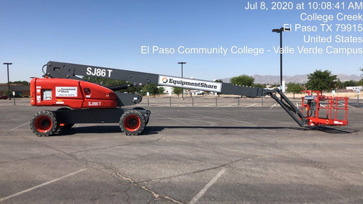 2020 Skyjack SJ86T+ Deutz Diesel, 4wd, FF Tires, Inward Self Closing Gate, Tool Tray, Beacon, 12kW Generator