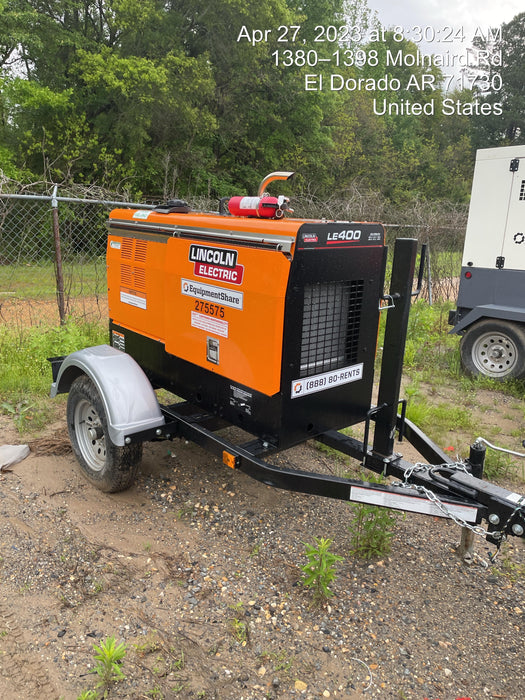 2022 Lincoln Electric LE400 Kubota V1505, Trlr, Cable Rack, Light Kit, ES Decals, T3