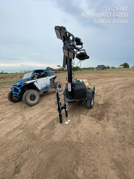 2022 Allmand NLV3GR (4) LED Light Fixture 350W, 23' Vertical Mast, 3kW Prime, Towable, ES Decals, T3