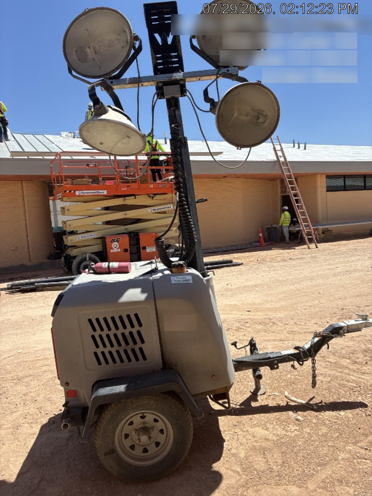 2018 Wacker Neuson LTV6L-MH Wacker Neuson LTV6L Mobile Light Tower w/Fuel Level Sensor Installed