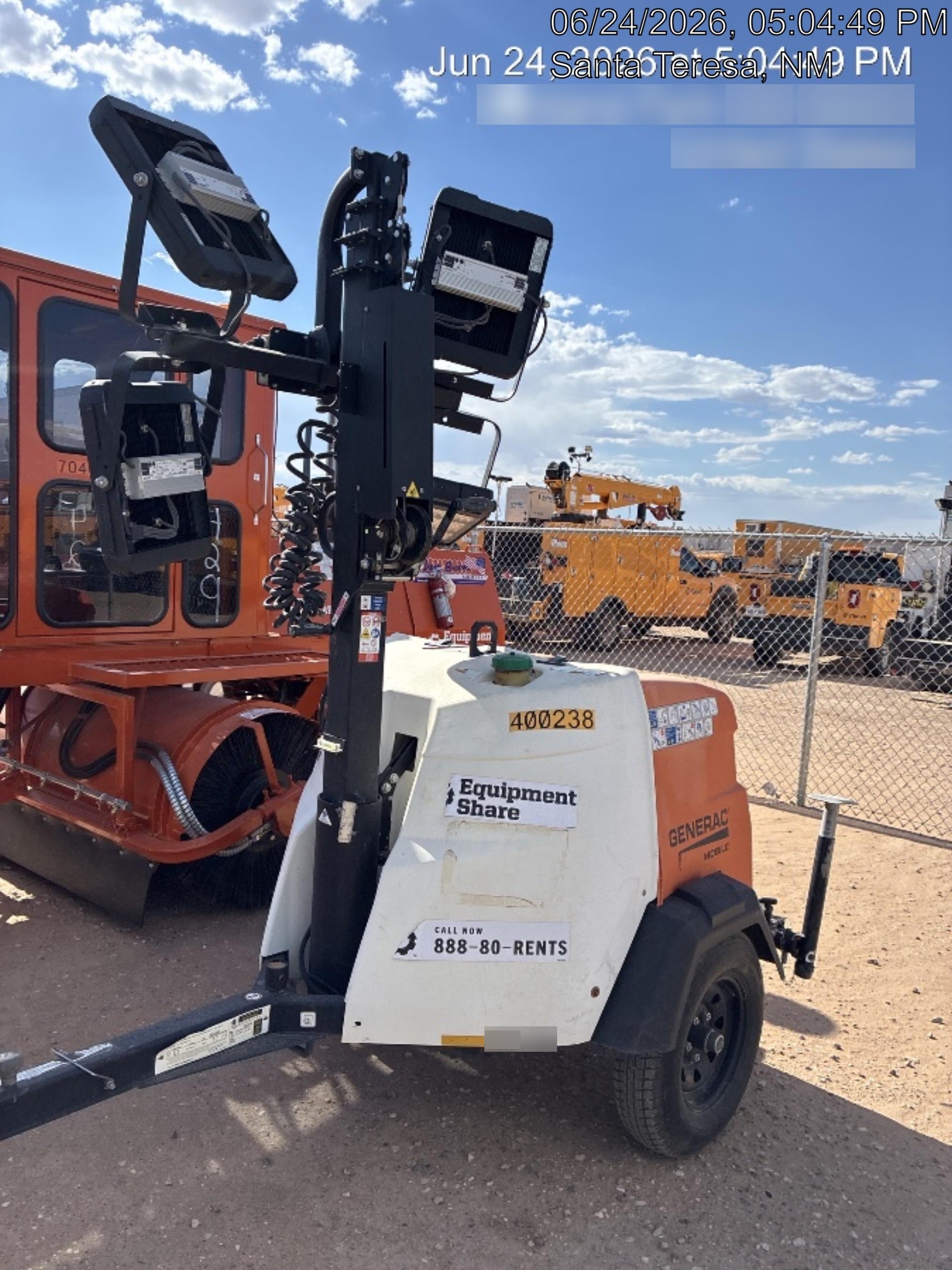 2024 Generac MLT2 Diesel, Flex Switch 120V Input, Powerzone Controller, 
(4) 320W LED Lights, 4kW Generator, 39.9 Gal Fuel Tank, 2" Ball, T3