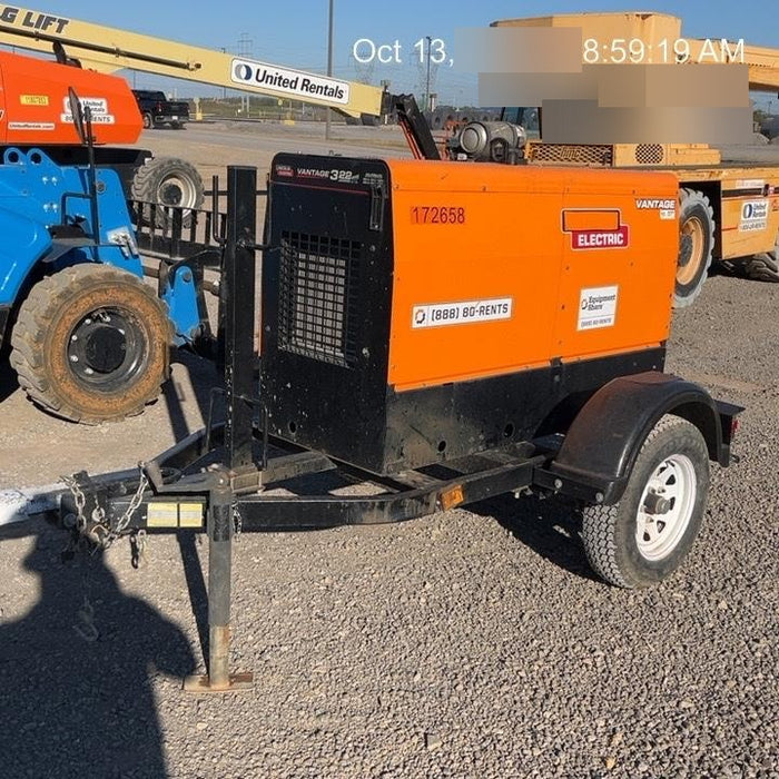 2021 Lincoln Electric Vantage 322 Vantage 322 Ready Pak 3 w/ Decals, ORANGE (includes trailer, cable rack, fender light kit) NO Telematics