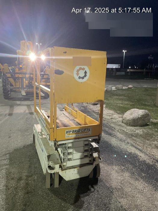 Custom Equipment HB-1430 Hy-Brid Scissor Lift
Platform capacity up to 670 lbs
Working height up to 20 ft
Weighs under 1,700 lbs
Non-marking wheels