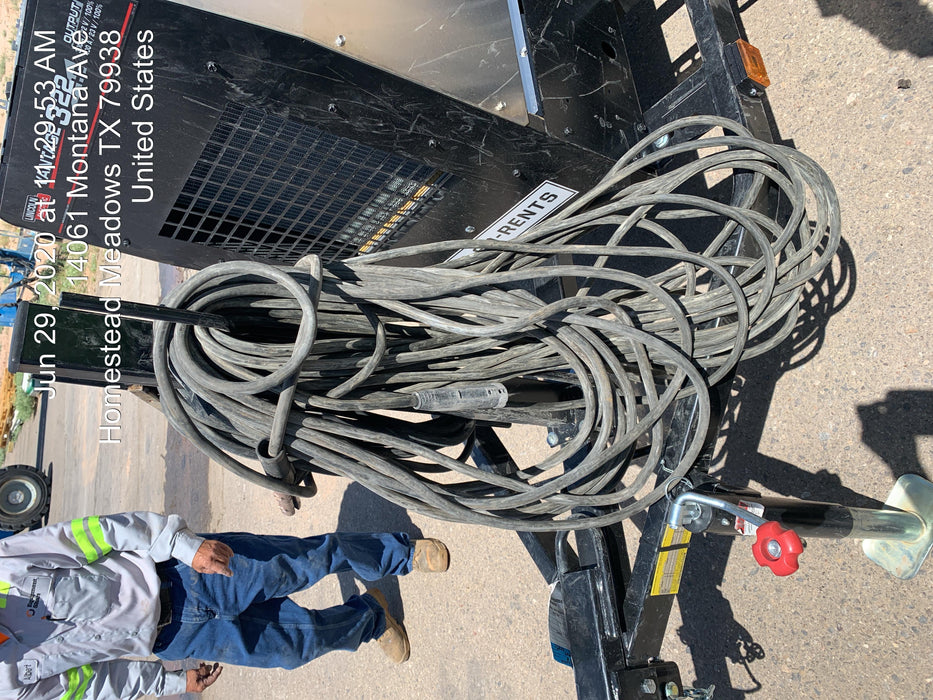 2019 Lincoln Electric Vantage 322 Welder Ready-Pak 3, Two wheel trailer, Fender and Light kit, Cable Rack