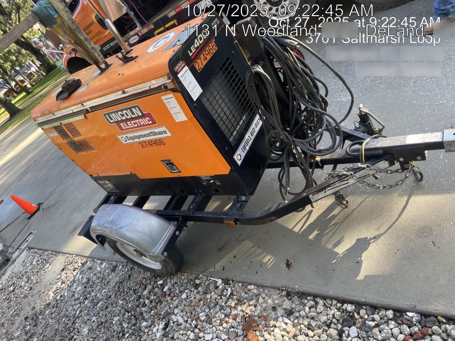 2022 Lincoln Electric LE400 Kubota V1505, Trlr, Cable Rack, Light Kit, ES Decals, T3