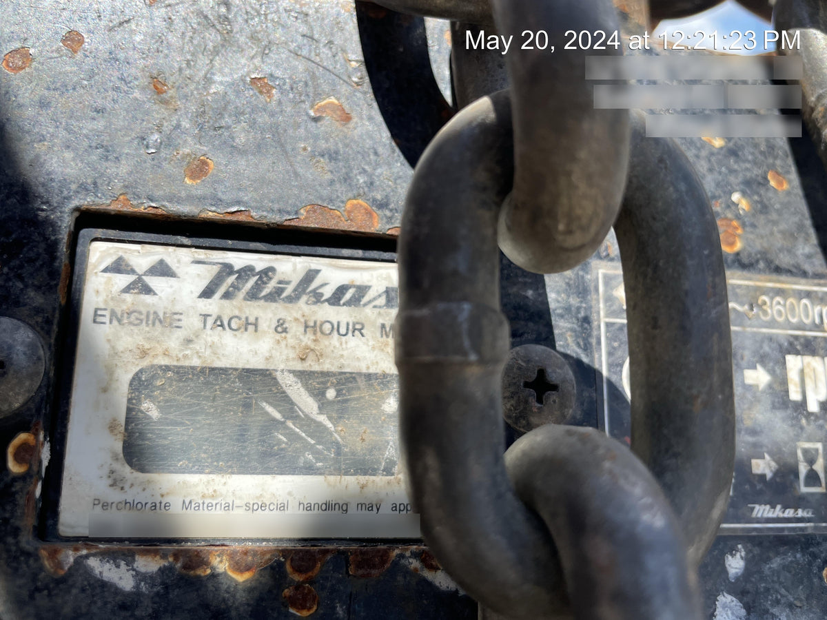 2023 Multiquip MV308GH Honda GX270, 18" Plate, Tachometer