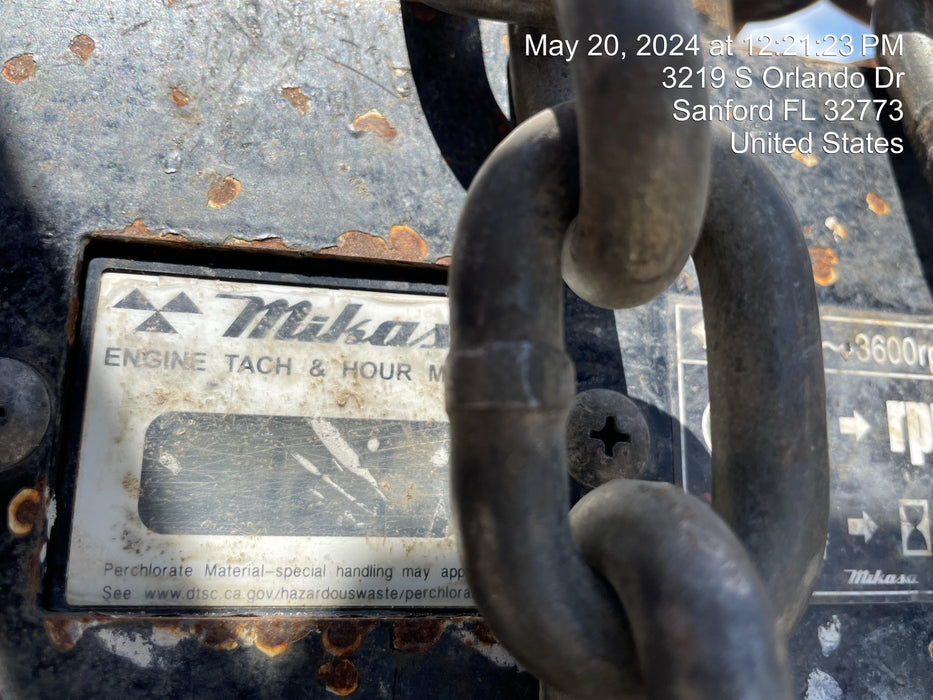 2023 Multiquip MV308GH Honda GX270, 18" Plate, Tachometer