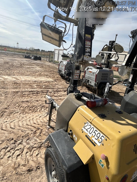 2022 Allmand NLV3GR (4) LED Light Fixture 350W, 23' Vertical Mast, 3kW Prime, Towable, Deep Sea L401, Leveling Jacks, Yanmar T4F 5.8hp