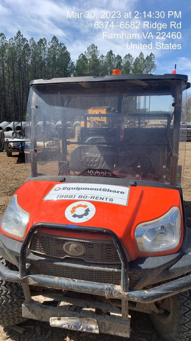2021 Kubota RTV-X1140W-H Plastic Canopy, Windshield Acrylic Clear, LED Strobe Light, Wire Harness Kit, Back up Alarm