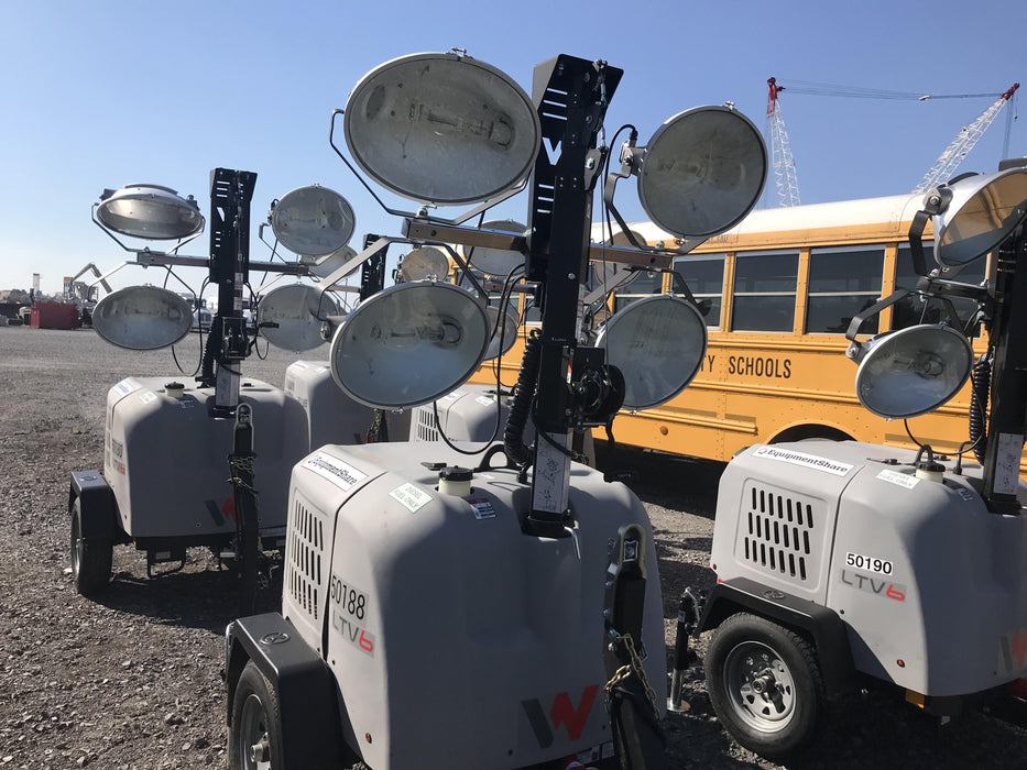 2019 Wacker Neuson LTV6L-MH Mobile Light Tower w/Fuel Level Sensor Installed