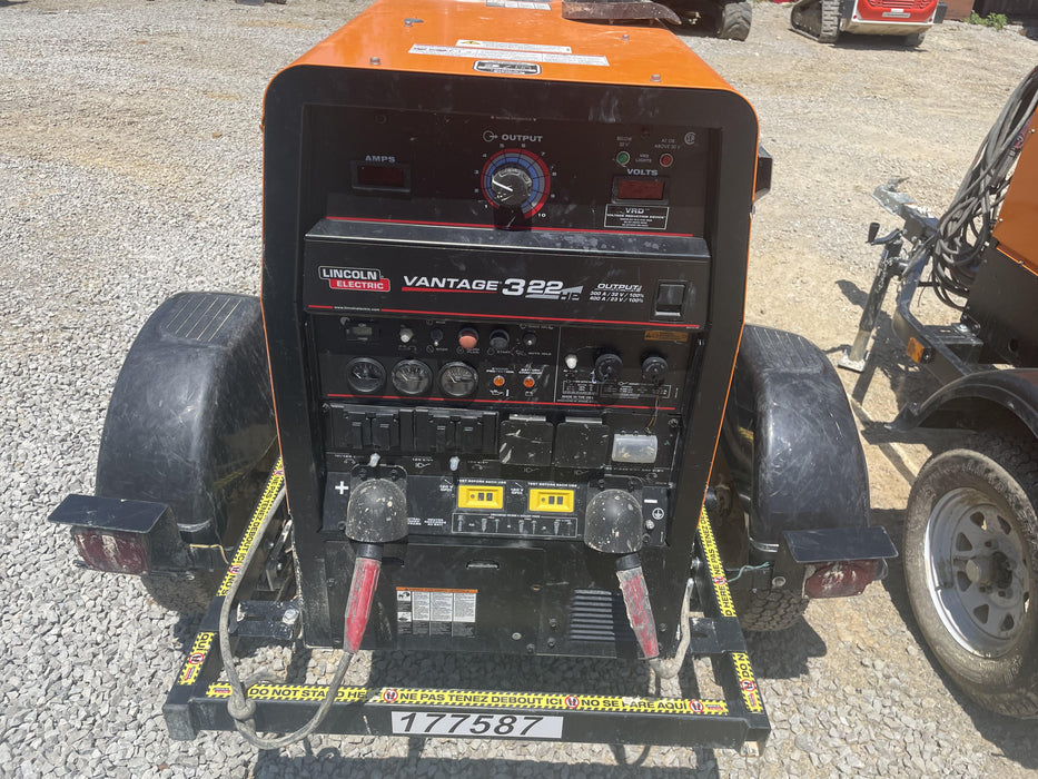 2021 Lincoln Electric Vantage 322 Vantage 322 Ready Pak 3 w/ Decals, ORANGE (includes trailer, cable rack, fender light kit) NO Telematics