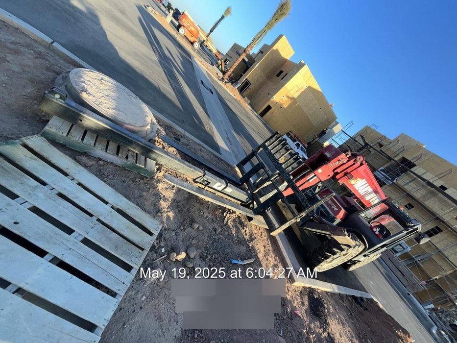 2018 Manitou MTA10055 Manitou MTA 10055 w/Open ROPS, Work Lights/Strobe, Aux Hyd, Solid Tires, Lift Hook, 66" Carriage, 60" Forks