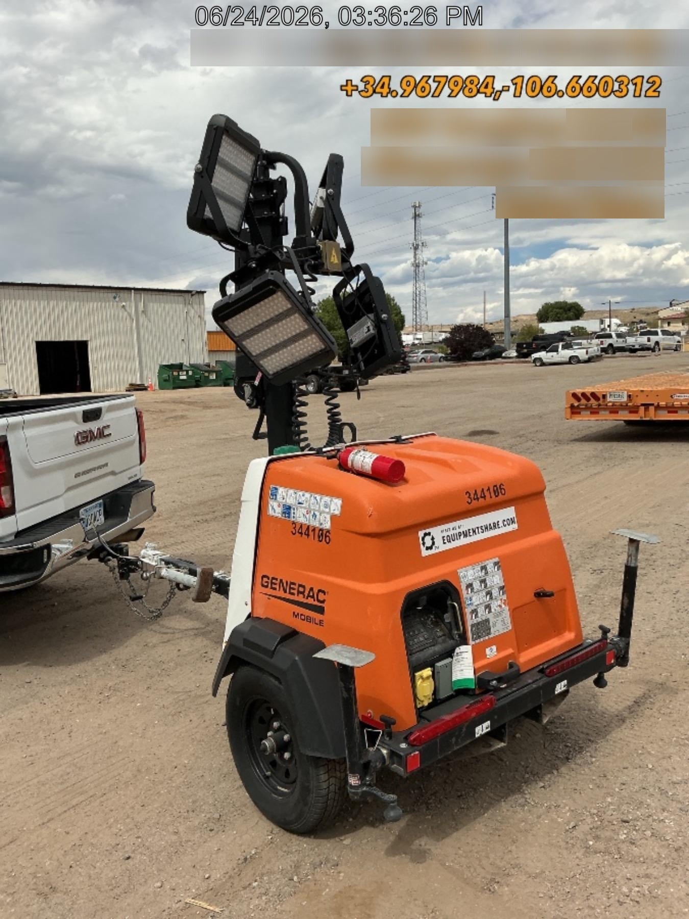 2023 Generac MLT2 Diesel, Flex Switch 120V Input, Powerzone Controller, (4) 320W LED Lights, 4kW Generator, 39.9 Gal Fuel Tank, 2" Ball, T3