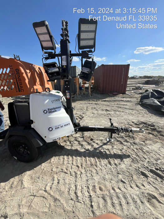 2023 Generac MLT2 Diesel, Flex Switch 120V Input, Powerzone Controller, 
(4) 320W LED Lights, 4kW Generator, 39.9 Gal Fuel Tank, 2" Ball, T3