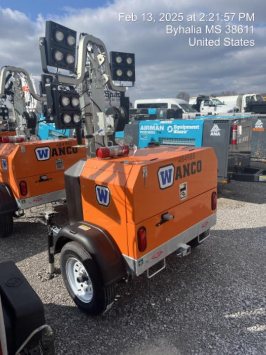 2025 Wanco WLTT-4MM4K Diesel, Mitsubishi L2E, 9.0HP @1800 rpm, Deep Sea Controller, Shore Power Plug, Auto Start, (4) 350W LED Floodlights, 4kW Generator, 60 Gal Fuel Tank, 2" Ball, T3