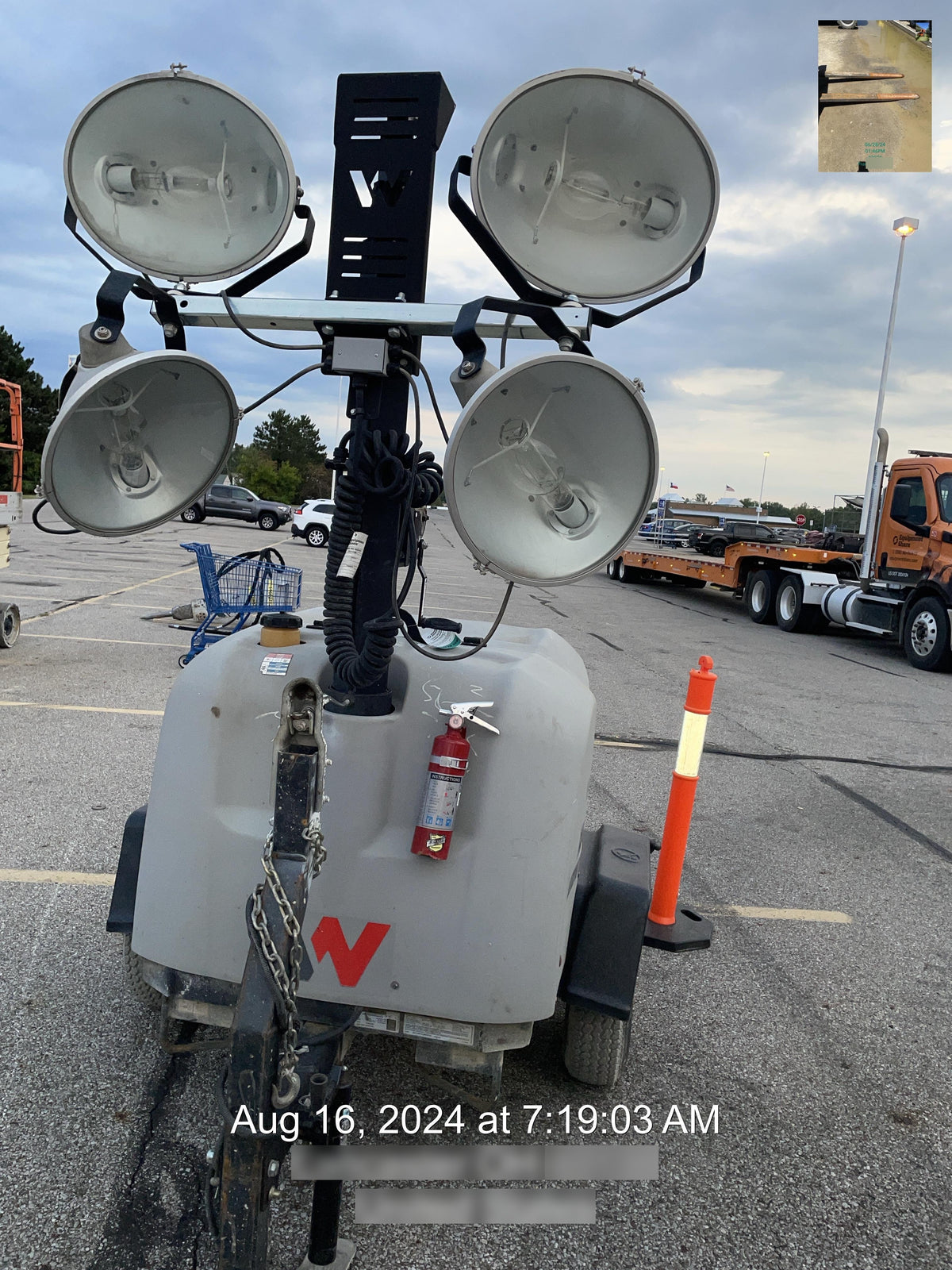 2018 Wacker Neuson LTV6L-MH Wacker Neuson LTV6L Mobile Light Tower w/Fuel Level Sensor Installed