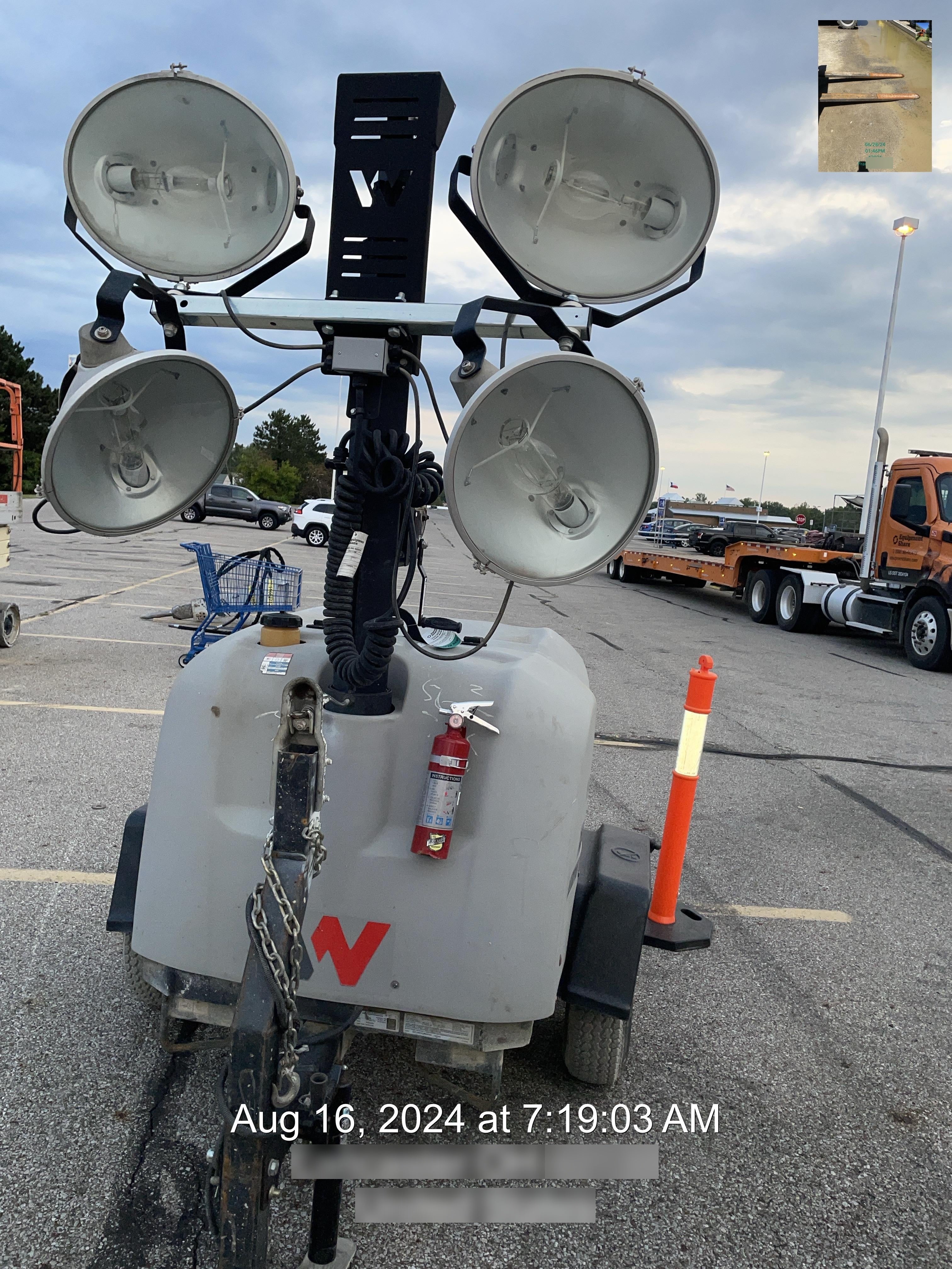2018 Wacker Neuson LTV6L-MH Wacker Neuson LTV6L Mobile Light Tower w/Fuel Level Sensor Installed