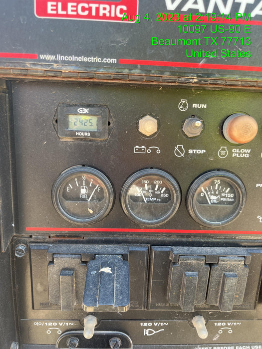 2021 Lincoln Electric Vantage 322 Vantage 322 Ready Pak 3 w/ Decals, ORANGE (includes trailer, cable rack, fender light kit) NO Telematics