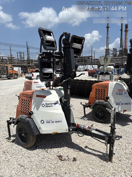 2023 Generac MLT2 Diesel, Flex Switch 120V Input, Powerzone Controller, 
(4) 320W LED Lights, 4kW Generator, 39.9 Gal Fuel Tank, 2" Ball, T3