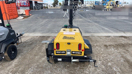 2022 Allmand NLV3GR (4) LED Light Fixture 350W, 23' Vertical Mast, 3kW Prime, Towable, ES Decals, T3