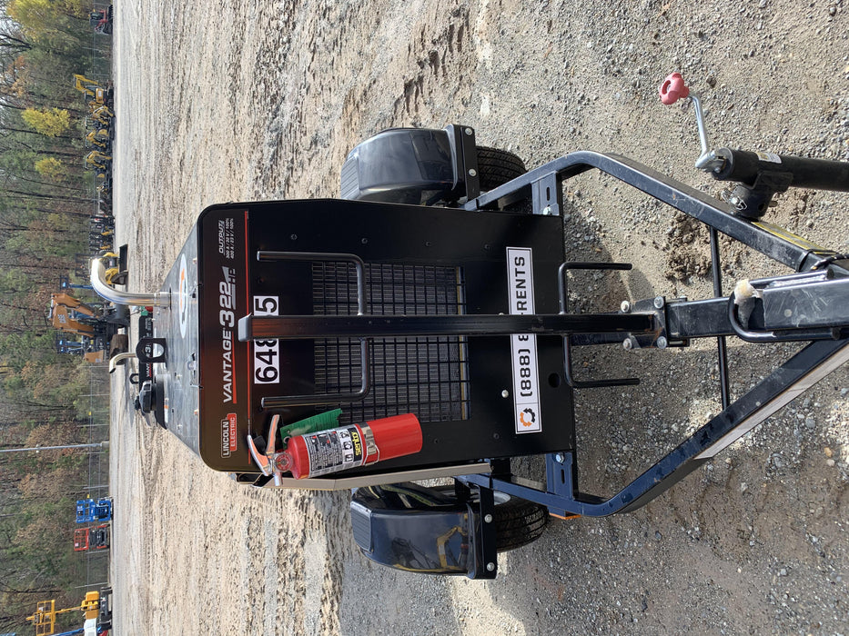 2020 Lincoln Electric Vantage 322 Welder Ready-Pak 3, w/ GPS & Decals (includes trailer, cable rack, fender light kit)