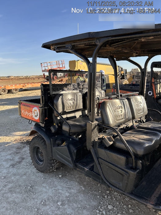 2021 Kubota RTV-X1140W-H Plastic Canopy, Windshield Acrylic Clear, LED Strobe Light, Wire Harness Kit, Back up Alarm