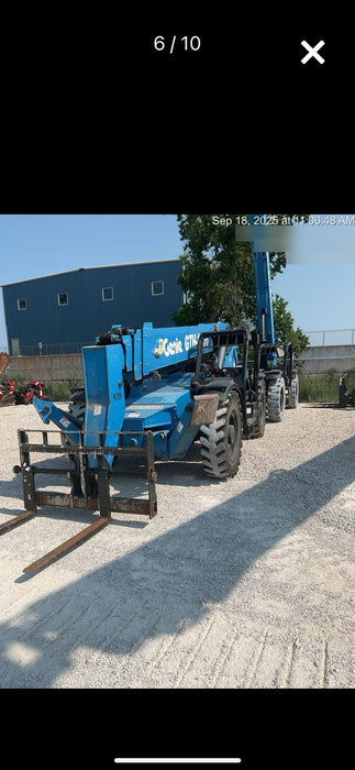 2018 Genie GTH-1056 Genie GTH-1056 w/Open ROPS, Solid Tires, Work Light/Beacon, 60" Carriage and Forks