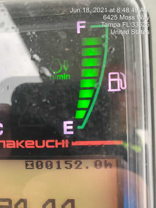 2020 Takeuchi TB235-2R Canopy, Rubber Tracks, Manual TAG QC