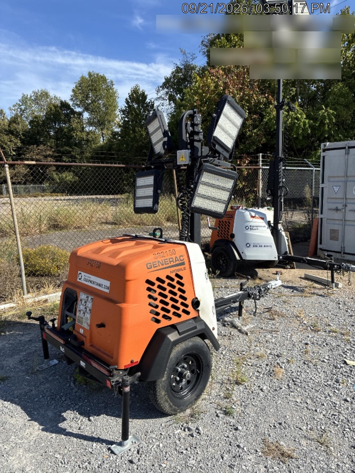 2024 Generac MLT2 Diesel, Flex Switch 120V Input, Powerzone Controller, 
(4) 320W LED Lights, 4kW Generator, 39.9 Gal Fuel Tank, 2" Ball, T3
