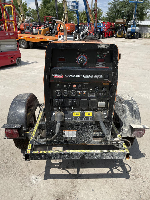 2021 Lincoln Electric Vantage 322 Vantage 322 Ready Pak 3 w/ Decals, ORANGE (includes trailer, cable rack, fender light kit) NO Telematics