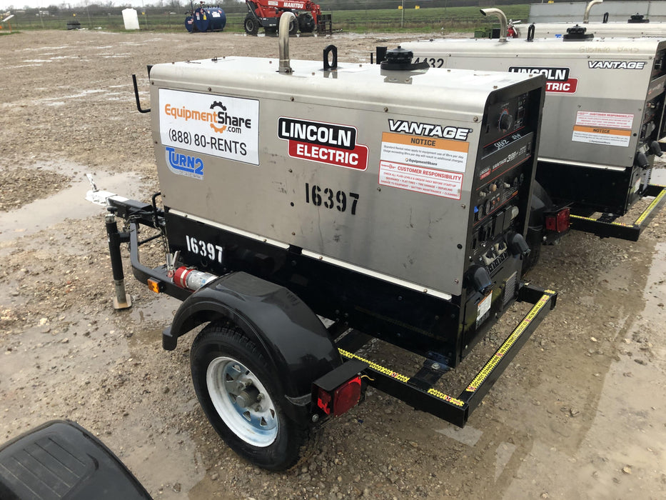2018 Lincoln Electric Vantage 322 Lincoln Vantage 322 Welder Ready Pak 3 - Vantage 322, Trailer, Fender and light kit, Cable rack
