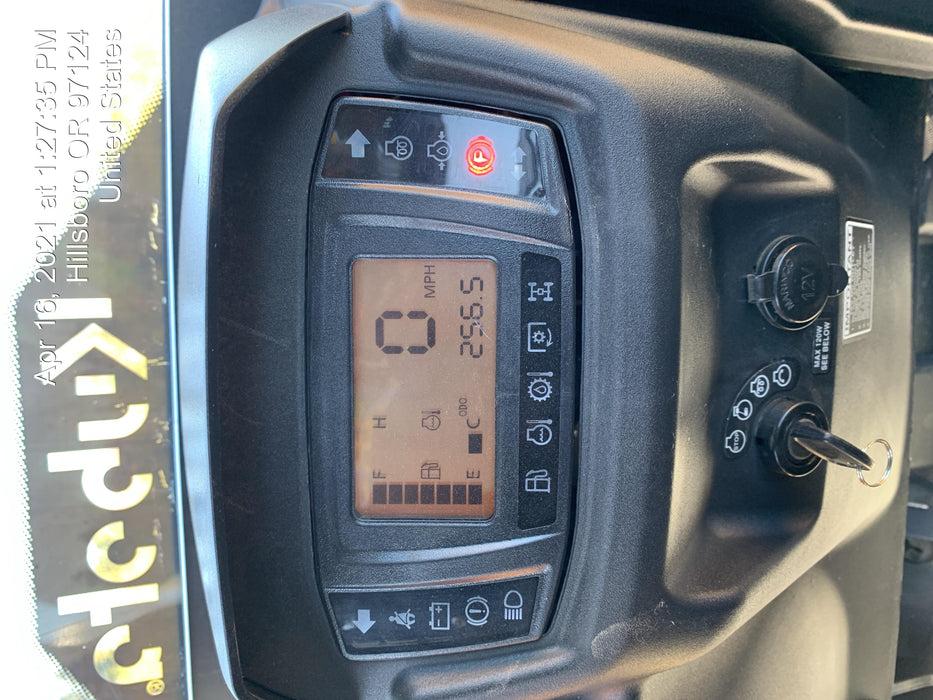 Kubota RTV-X1140W-H 4WD utility cart -LED strobe -Windshield tempered glass -Plastic canopy -Wire harness kit -Backup alarm