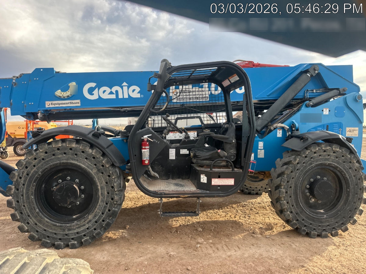 2018 Genie GTH-1056 Genie GTH-1056 w/ROPS, Work Lights, Solid Tires, RH Cab Mesh, Beacon, 60" Carriage and Forks