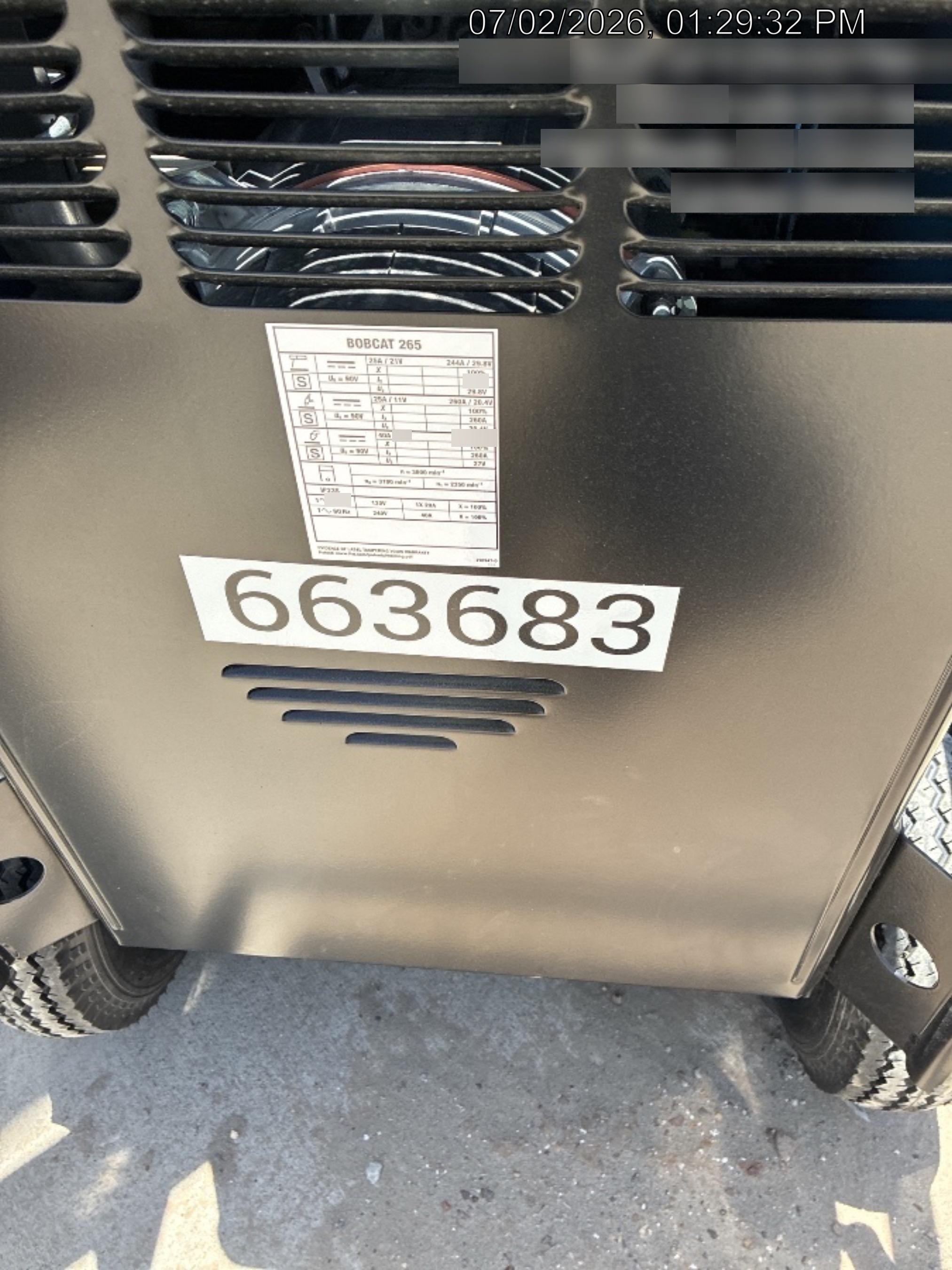 2026 MILLER ELECTRIC Bobcat 265 G
