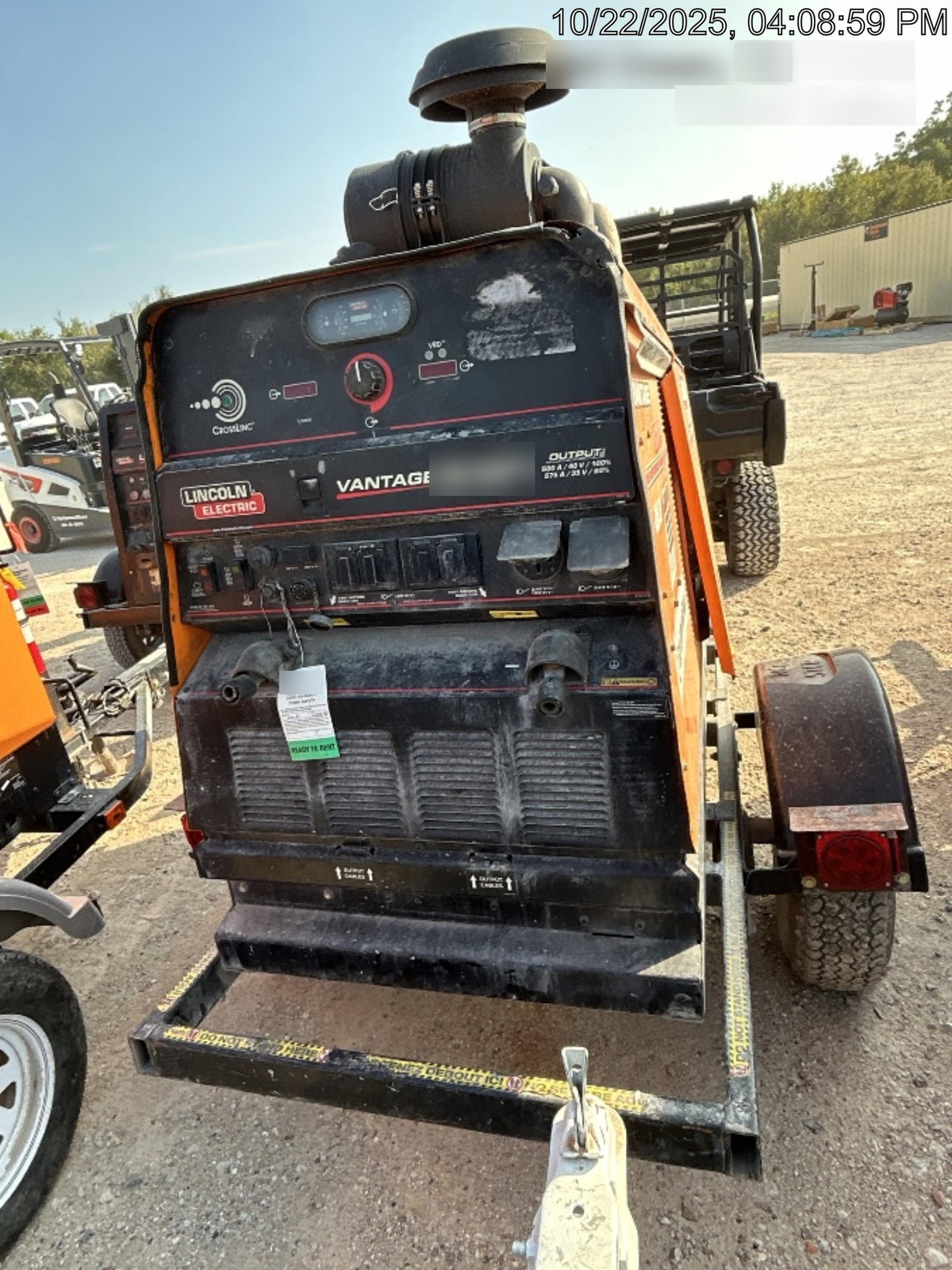 2022 Lincoln Electric Vantage 549X Crosslink Technology, Trailer Mounted, ES Decals, T3
